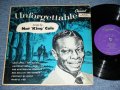 NAT KING COLE - UNFORGETTABLE / 1952 US ORIGINAL PURPLE Label  MONO 10" LP 