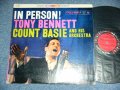 TONY BENNETT with COUNT BASIE and his ORCHESTRA - IN PERSON!  / 1959 US ORIGINAL "6 EYES Label" STEREO Used LP  