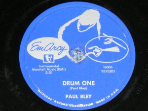 画像1: PAUL BLEY - DRUM ONE  / US ORIGINAL Used 78rpm SP 