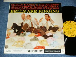 画像1:  SHELLY MANNE & his FRIENDS ( RED MITCHELL & ANDRE PREVIN - BELLS ARE RINGING ( Ex++/MINT-)  / 1959 US AMERICA ORIGINAL "YELLOW Label" MONO Used LP 