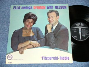 画像1: ELLA FITZGERALD with NELSON RIDDLE  - ELLA SINGS BIGHITLY WITH NELSON (Ex++, Ex-/Ex+++)   /  1962 US AMERICA ORIGINAL 1st Press "METRO at BOTTOM Label" MONO   Used LP