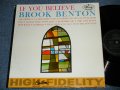 BROOK BENTON -  IF YOU BELIEVE  ( Ex++,Ex/Ex++ ) / 1961  US AMERICA ORIGINAL MONO Used    LP