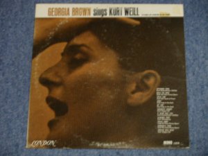 画像1: GEORGIA BROWN - Sings KURT WEILL   (  Ex+/Ex+++)  / 1961 UK EXPORT US AMERICA ORIGINAL MONO Used LP 