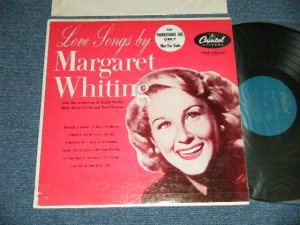 画像1: MARGARET WHITING - LOVE SONGS BY MARGARET WHITING ( Ex++/Ex+++ Tape seam, TearOL ) / 1954 US AMERICA ORIGINAL 1st Press "TURQUOISE Label" "PROMO" MONO Used LP 