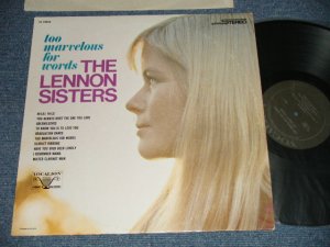 画像1:  THE LENNON SISTERS - TOO MARVELOUS FOR WORDS( Ex++/MINT- ) / 1969 US AMERICA  ORIGINAL STEREO Used   LP