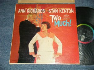 画像1: ANN RICHARDS & STAN KENTON - TWO MUCH!  (Ex/Ex+++ EDSP, WOBC) / 1960 US AMERICA ORIGINAL 1st Press "BLACK with RAINBOW Logo on Left Label" MONO  Used LP