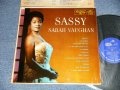 SARAH VAUGHAN - SASSY (Ex/Ex+++ B-2,3,: Ex+ EDSP, TapeSeam)  / 1956  US AMERICA ORIGINAL "1st Press HARD VINYL, HEAVY WEIGHT"  MONO Used  LP