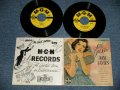 JONI JAMES - LITTLE GIRL BLUE  ( Ex+/Ex++ )  / 1956 US AMERICA ORIGINAL"YELLOW LABEL" MONO Used 7"45 rpm Double EP with PICTURE SLEEVE 