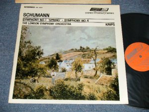 画像1:  Schumann, Josef Krips, The London Symphony Orchestra - Symphony No. 1 Spring / Symphony No. 4(Ex++/MINT ) / 1960? US AMERICA ORIGINAL + UK EXPORT ffrr Wax  STEREO Used LP