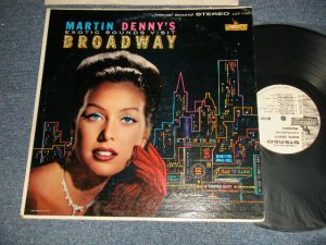 画像1: MARTIN DENNY - EXOTIC SOUNDS VISIT BROADWAY (With FLYER!)  (Ex++/Ex++ EDSP) / 1960 US AMERICA ORIGINAL "WHITE LABEL PROMO" STEREO Used LP  