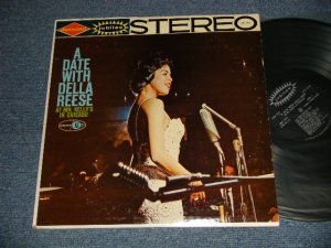 画像1: DELLA REESE - A DATE WITH DELLA REESE ( Ex+/VG+++ Looks:Ex++  / 1959 Version US AMERICA ORIGINAL "ALL BLACK with SILVER Print Label" STEREO Used LP 