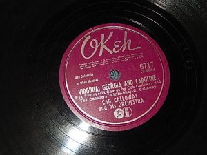 画像1: Cab Calloway And His Orchestra - A) / Virginia, Georgia And Caroline   B) I'll Be Around (Ex/Ex) / 1944 US AMERICA ORIGINAL Used  78rpm SP