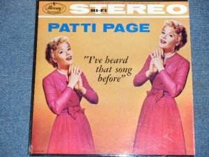 画像1: PATTI PAGE   - I'VE HEARD THAT SONG BEFORE / 1959 US ORIGINAL STEREO LP