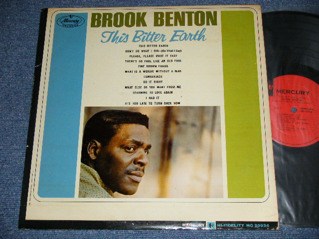 BROOK BENTON - THIS BITTER EARTH ( Ex+/Ex+++ Looks:Ex++ Tape Seam) / 1964  US AMERICA ORIGINAL  MONO Used    LP