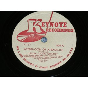 画像: LESTER YOUNG  QUARTET ( JOHN GUARNIERI,SIDNEY CATLETT,"SLAM" STEWART, )  -  AFTERNOON OF A BASIE-ITE  / US ORIGINAL Used 78rpm SP 