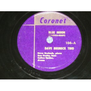 画像: The DAVE BRUBECK TRIO - BLUE MOON   / US ORIGINAL Used 78rpm SP 