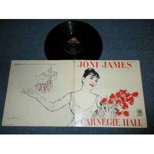 画像: JONI JAMES - AT CARNEGIE HALL ( Ex++/Ex+++ Looks: Ex+ )  / 1959 US AMERICA ORIGINAL 1st Press "Black Label"  MONO Used LP