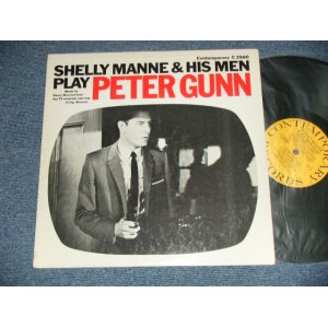 画像: SHELLY MANNE & HIS MEN - PLAY PETER GUNN ( Ex++/Ex+ Looks:Ex+++)）　/ 1959 US AMERICA ORIGINAL "YELLOW with BLACK PRINT Label"  MONO  Used LP 