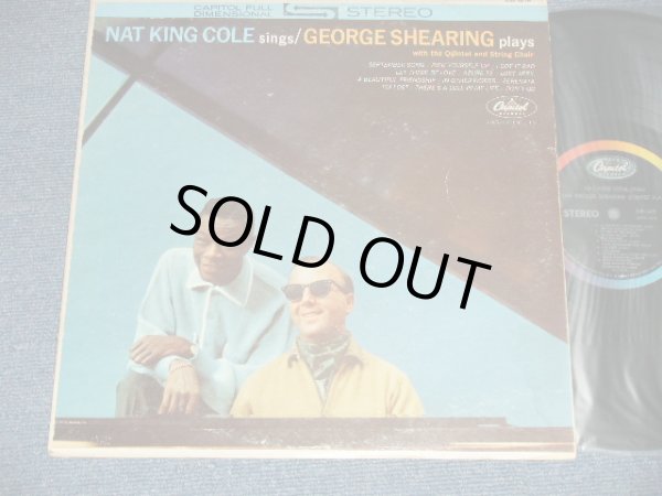 画像1: NAT KING COLE GEORGE SHEARING  - NAT KING COLE sings /GEORGE SHEARING plays  (Ex++/Ex+++) / 1963 US AMERICA ORIGINAL "BLACK with RAINBOW & CAPITOL Logo on Top Label"  Used LP