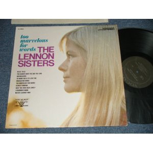 画像:  THE LENNON SISTERS - TOO MARVELOUS FOR WORDS( Ex++/MINT- ) / 1969 US AMERICA  ORIGINAL STEREO Used   LP