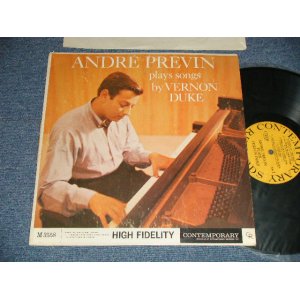 画像: ANDRE PREVIN  - PLAYS SONGS by VERNON DUKE  (Ex++/Ex EDSP) / 1959 US AMERICA Original  "YELLOW  Label"  MONO Used LP  