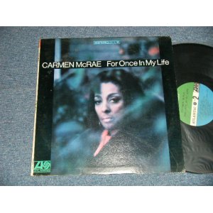 画像: CARMEN McRAE -  FOR ONCE IN MY LIFE ( Ex++/Ex+++ EDSP)  /  1967 US AMERICA ORIGINAL "GREEN and BLUE Label" STEREO Used LP 