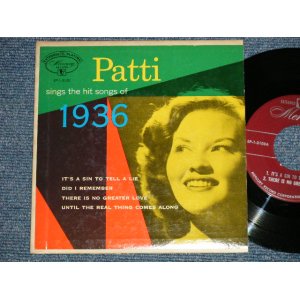 画像: PATTI PAGE - PATTI SINGS THE HIT SONG OF 1936 (Ex++/Ex+ Looks:Ex++ EDSP)  / 1953 US ORIGINAL 4 TRACKS Used 7" 45 rpm EP  