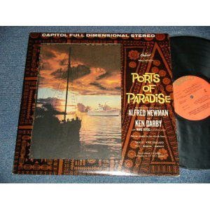 画像: ALFRED NEWMAN and KEN DARBY - PORTS OF PARADISE (Ex++/Ex++) /1972 Version US AMERICA REISSUE "ORANGE with OLIVE GREEN Label" Used LP 