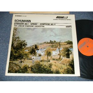 画像:  Schumann, Josef Krips, The London Symphony Orchestra - Symphony No. 1 Spring / Symphony No. 4(Ex++/MINT ) / 1960? US AMERICA ORIGINAL + UK EXPORT ffrr Wax  STEREO Used LP