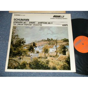 画像:  Schumann, Josef Krips, The London Symphony Orchestra - Symphony No. 1 Spring / Symphony No. 4(Ex++/MINT ) / 1960? US AMERICA ORIGINAL + UK EXPORT ffrr Wax  STEREO Used LP