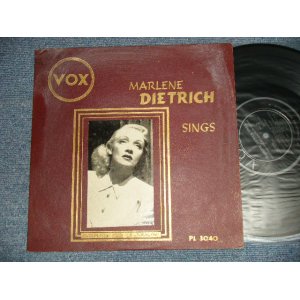 画像: MARLENE DIETRICH - SINGS (Ex++/Ex++) / 1960 US AMERICA ORIGINAL Used 10" LP