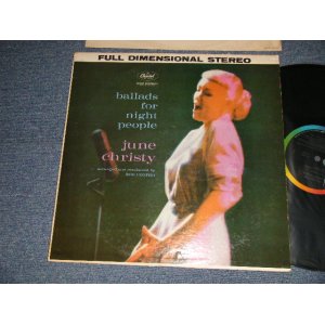 画像: JUNE CHRISTY -  BALLADS FOR NIGHT PEOPLE (Ex++/MINT-) / 1958 US AMERICA ORIGINAL "BLACK With RAINBOW 'CAPITOL' Logo on LEFT Label" STEREO Used LP 