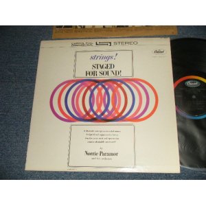 画像: NORRIE PARAMOR - STRINGS! STAGED FOR SOUND! (Ex+++/Ex+++) / 1962 US AMERICA ORIGINAL 'BLACK with RAINBOW Band CAPITOL Logo on TOP Label' STEREO  Used LP  