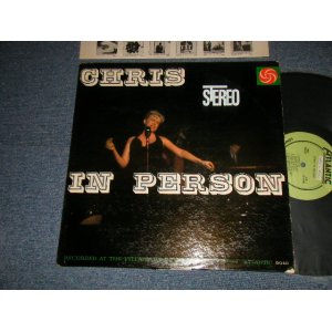 画像: CHRIS CONNOR - CHRIS IN PERSON (Ex++/Ex++ A-1,2,3:Ex- EDSP,STOL) / 1960 Version US AMERICA ORIGINAL 1st Press "GREEN Label" STEREO Used LP 