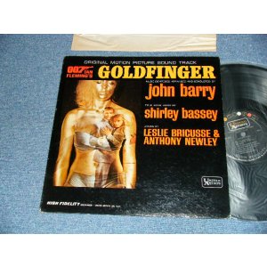 画像: 007 JAMES BOND, JOHN BARRY, SHIRLIE BASSEY - GOLDFINGER (Ex+/Ex Looks:Ex++) / 1964 US AMERICA ORIGINAL 1st Press "BLACK with COLOR DOT on TOP, GOLD 'UNITED' WHITE 'ARTISTS' Label" MONO Used LP 