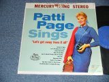 画像: PATTI PAGE - SINGS LET'S GET AWAY FROM IT ALL (Ex+++/Ex++) /1960's  US AMERICA ORIGINAL STEREO Used LP