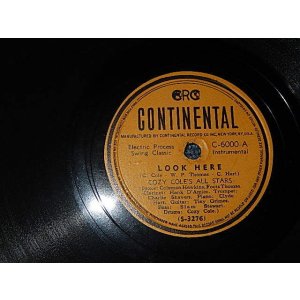 画像: Cozy Cole's All Stars - A) Look Here   B)I Don't Stand A Ghost Of A Chance With You (Ex+/Ex+) / 1945 US AMERICA ORIGINAL Used  78rpm SP