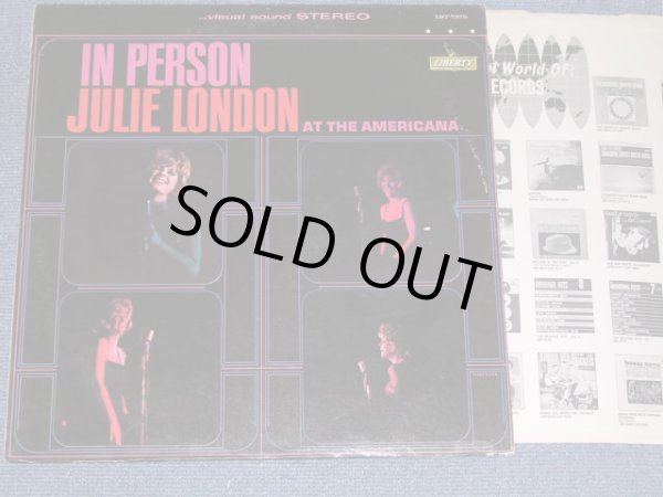 画像1: JULIE LONDON - IN PERSON AT THE AMERICANA ( Ex+/Ex+++ ) / 1964 US ORIGINAL STEREO LP