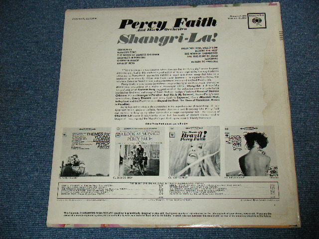 画像: PERCY FAITH -  SHANGRI-LA! / 1963 US ORIGINAL Mono LP  