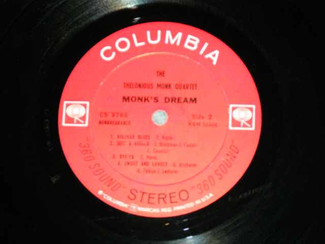 画像: THELONIOUS MONK -  MONK'S DREAM / 1963 US ORIGINAL "Black 360 SOUND " Label STEREO Used LP