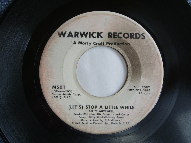 画像: BILLY MITCHELL - IT DOESN'T MATTER TO ME / 1959 US ORIGINAL 7"SINGLE 