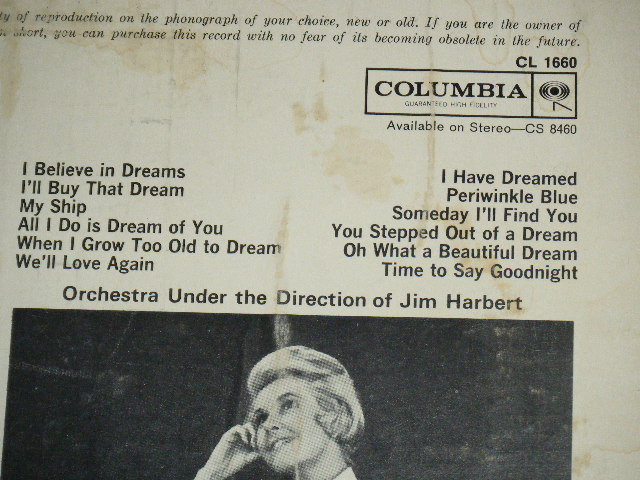 画像: DORIS DAY - I HAVE DREAMED  /1961 US ORIGINAL MONO  LP