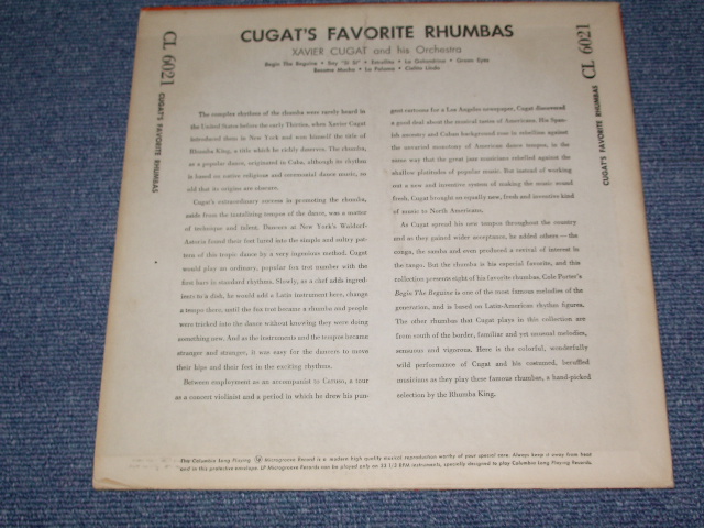 画像: XAVIER CUGAT - CUGAT'S FAVORITE RHUMBAS / 1949 US ORIGINAL MONO 10" LP 