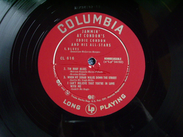 画像: EDDIE CONDON AND HIS ALL-STARS - JAMMIN' AT THE CONDON'S / 1955 US ORIGINAL MONO LP  