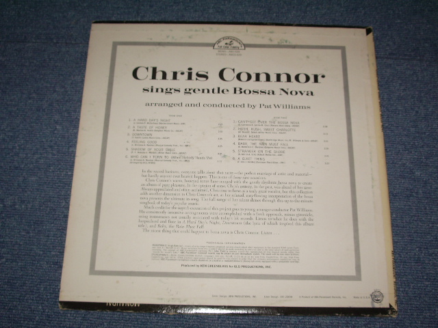 画像: CHRIS CONNOR - SINGS GENTLE BOSSA NOVA / 1965 US ORIGINAL STEREO LP 
