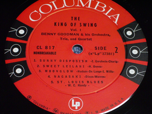画像: BENNY GOODMAN - THE KING OF SWING Vol..1 / 1956 US ORIGINAL MONO LP  