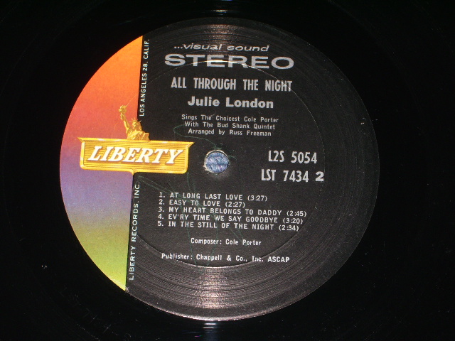 画像: JULIE LONDON - ALL THROUGH THE NIGHT( Ex++,VG+++/Ex+++ ) / 1965 US ORIGINAL 1st Press Design "LIBERTY" Logo Label STEREO Used LP 
