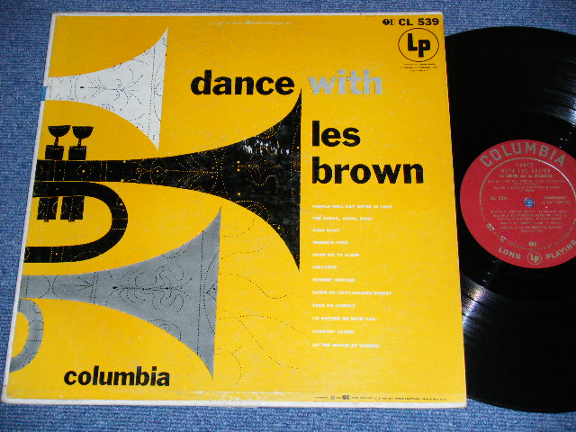 画像1: LES BROWN - DANCE WITH  / 1954 US ORIGINAL 1st Press MAROON With GOLD PRINTED   MONO LP