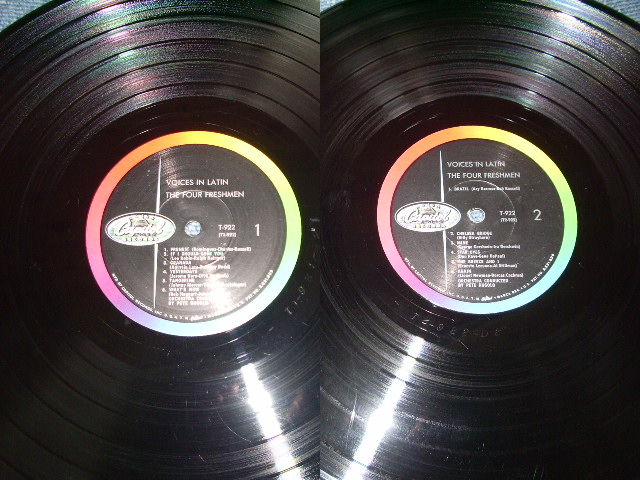 画像: THE FOUR FRESHMEN - VOICES IN LATIN (Ex/Ex+++)  / 1959 US AMERICA 2nd Press " BLACK with RAINBOW with 'CAPITOL' Logo on LEFT Side Label" MONO  Used LP 