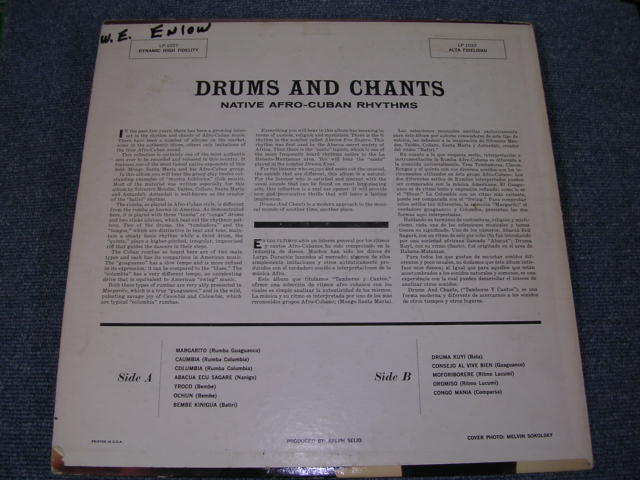 画像: MONGO SANTAMARIA - DRUMS AND CHANTS / 1957 US ORIGINAL MONO LP